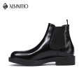 High Fashion Custom Logo Ankle Leather Business Boots For Men Winter